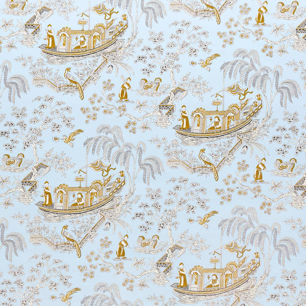 Matsudana, Blue Wallcoverings | Schumacher