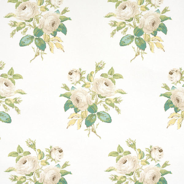 Loudon Rose, Ivory Wallcoverings | Schumacher
