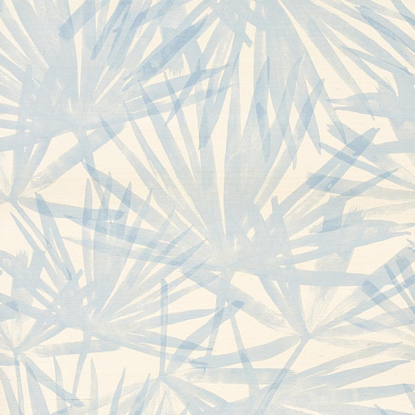 Sunlit Palm Sisal, Chambray Wallcoverings | Schumacher