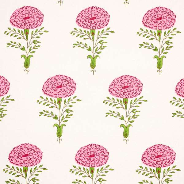 Marigold, Pink Wallcoverings | Schumacher