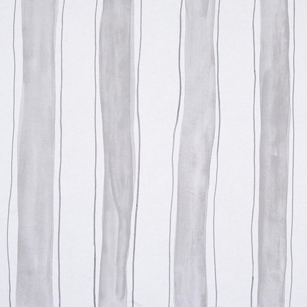 Tracing Stripes, Grey Wallcoverings | Schumacher