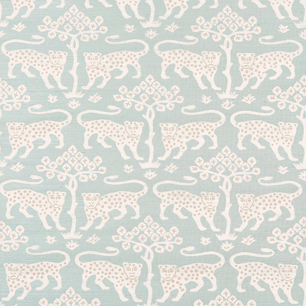 Woodland Leopard Sisal, Waterblue