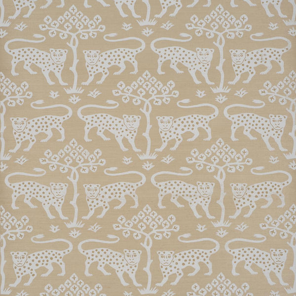 Woodland Leopard Sisal, Beige Wallcoverings | Schumacher