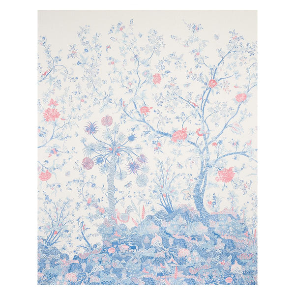 Amaltas Panel Set, Blue & Red Wallcoverings | Schumacher