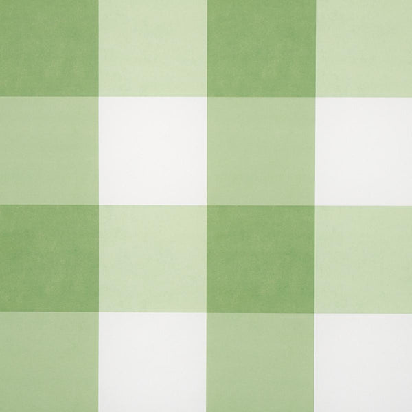 Willa Check Large, Leaf Wallcoverings | Schumacher
