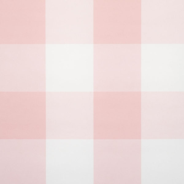 Willa Check Large, Pink Wallcoverings | Schumacher
