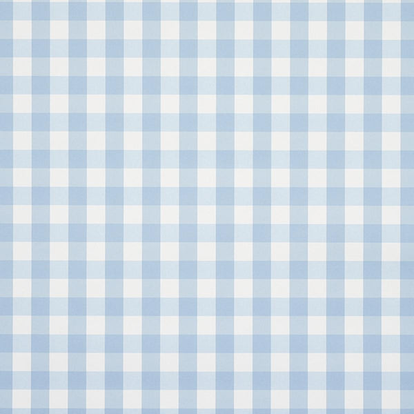 Willa Check Small, Chambray Wallcoverings | Schumacher