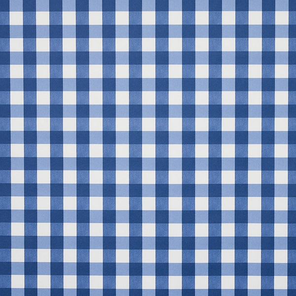 Willa Check Small, Navy Wallcoverings | Schumacher