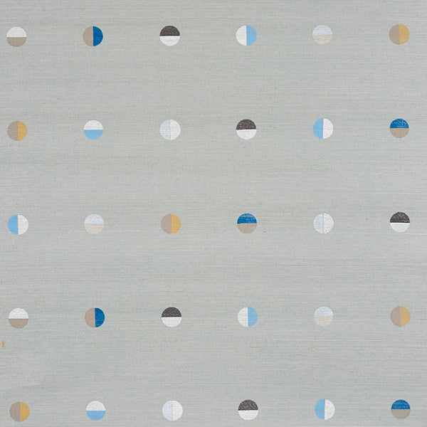 Joshua Tree Hand Printed Sisal, Light Gray Wallcoverings | Schumacher