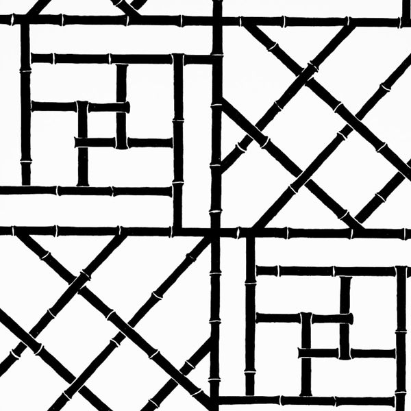 Trellis, Black Wallcoverings | Schumacher