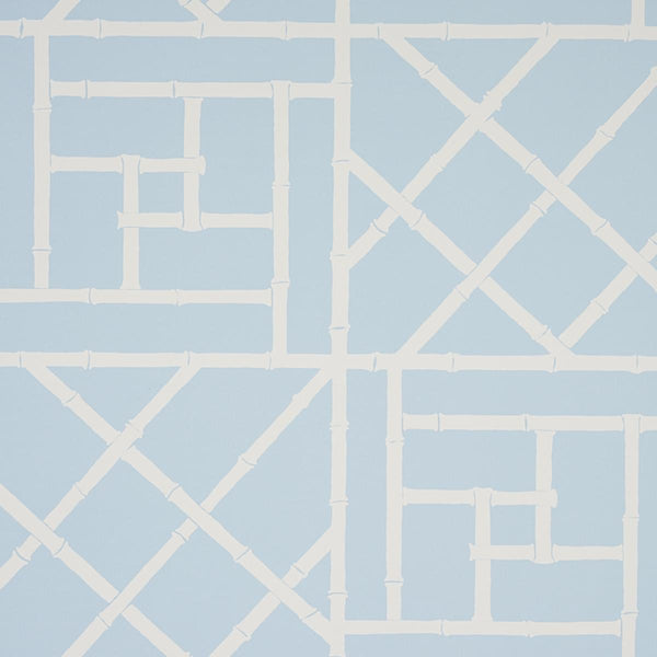Trellis, Sky Blue Wallcoverings | Schumacher