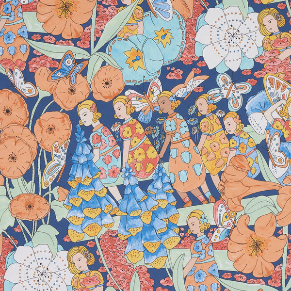 Fairie Garden Orange and Navy — Schumacher