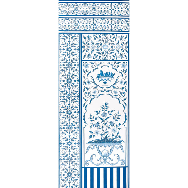 Mughal Garden Panel a Blue — Schumacher