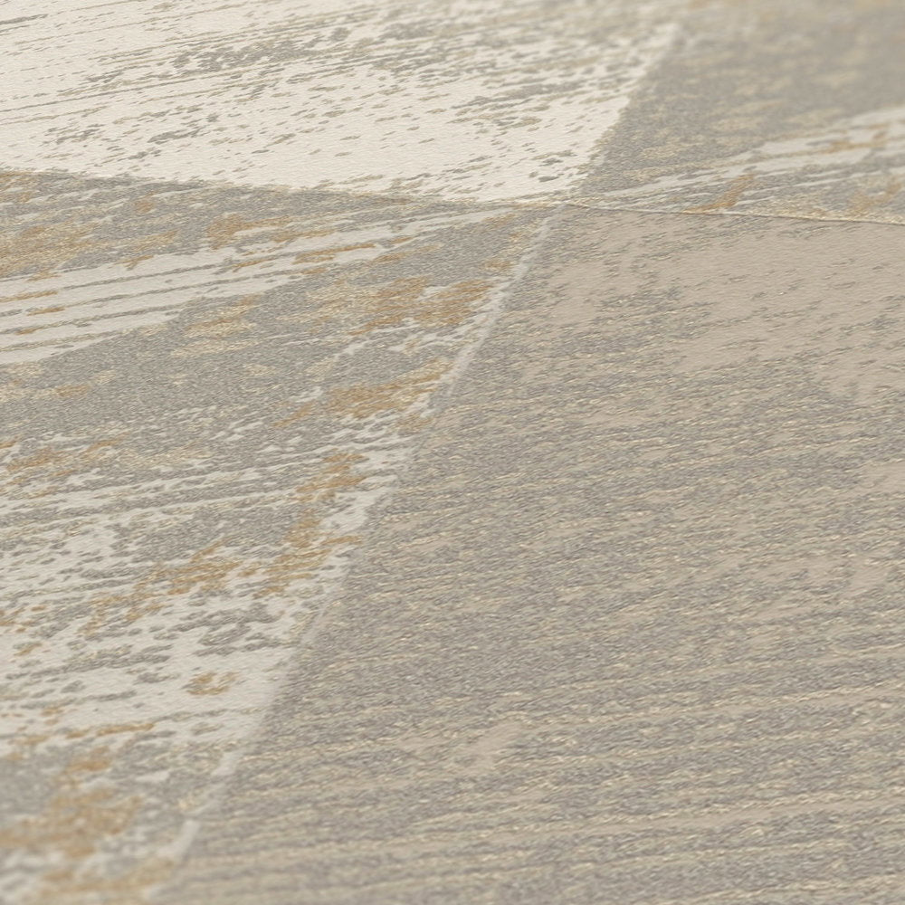 Geo Effect Beige Wallcovering | AS Creation