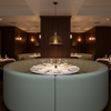 Algiers - Misty Sage Performance Vinyl Upholstered Banquette | Architectural Fabrics