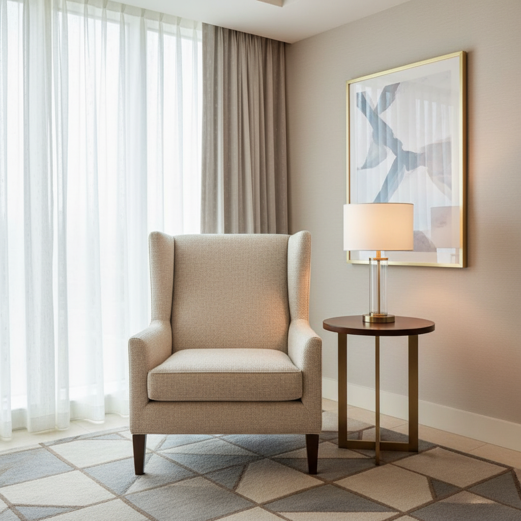 Manchioneel - Almond Upholstered Chair | Architectural Fabrics