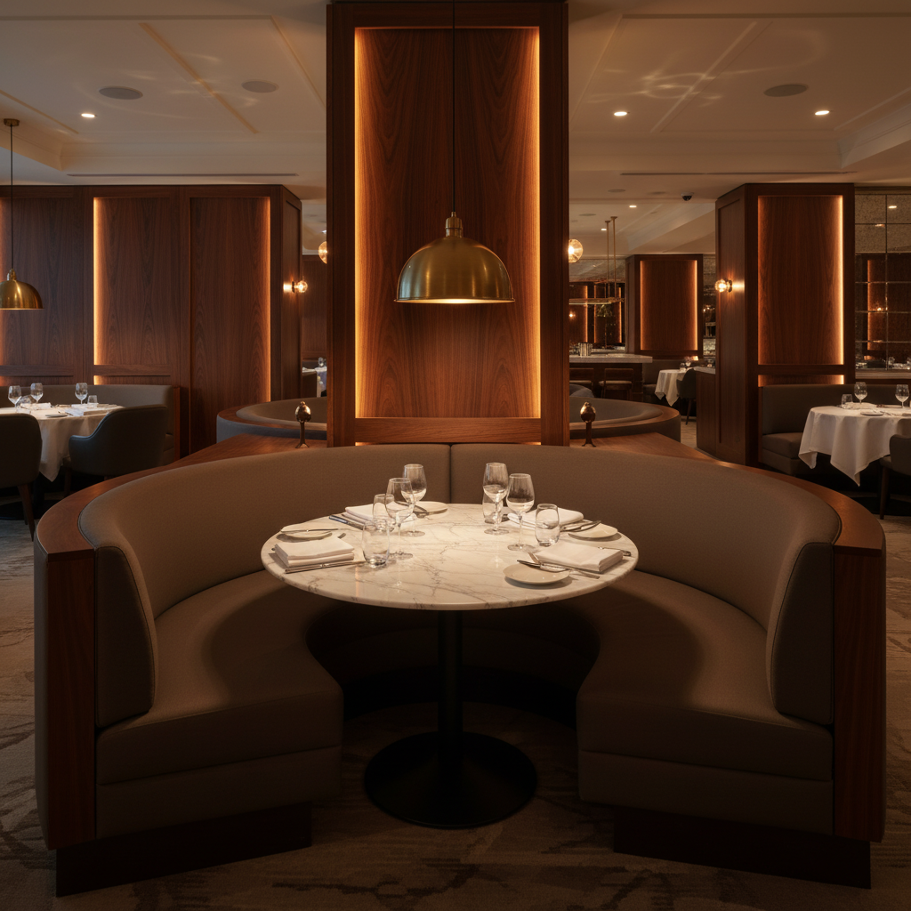 Necker Island - Cocoa Upholstered Banquette | Architectural Fabrics