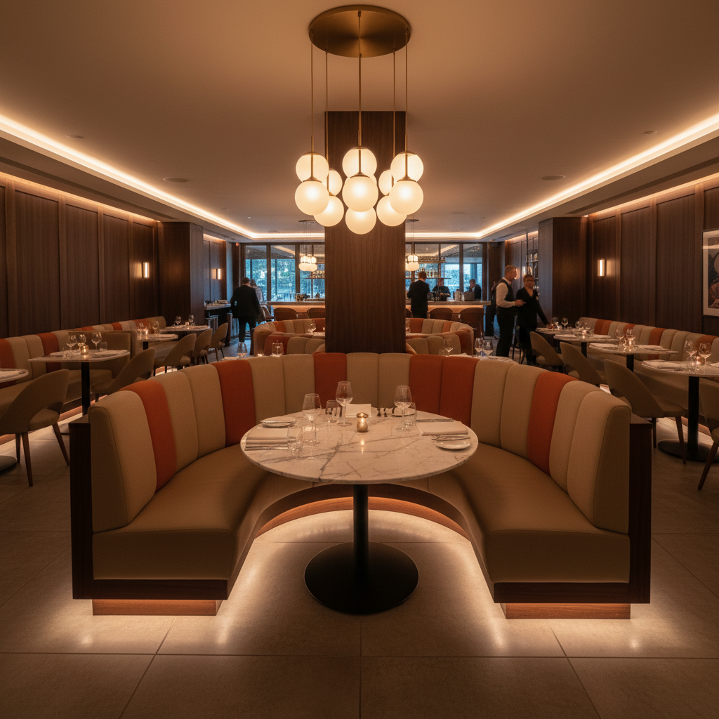 Dale City Soothing Upholstered Banquette | Architectural Fabrics