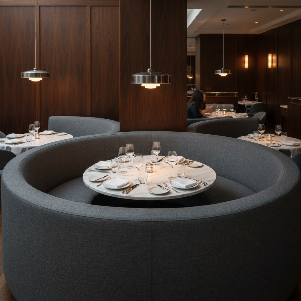 Aire Pebbled - Charcoal Breathable Polyurethane Upholstered Banquette | Architectural Fabrics