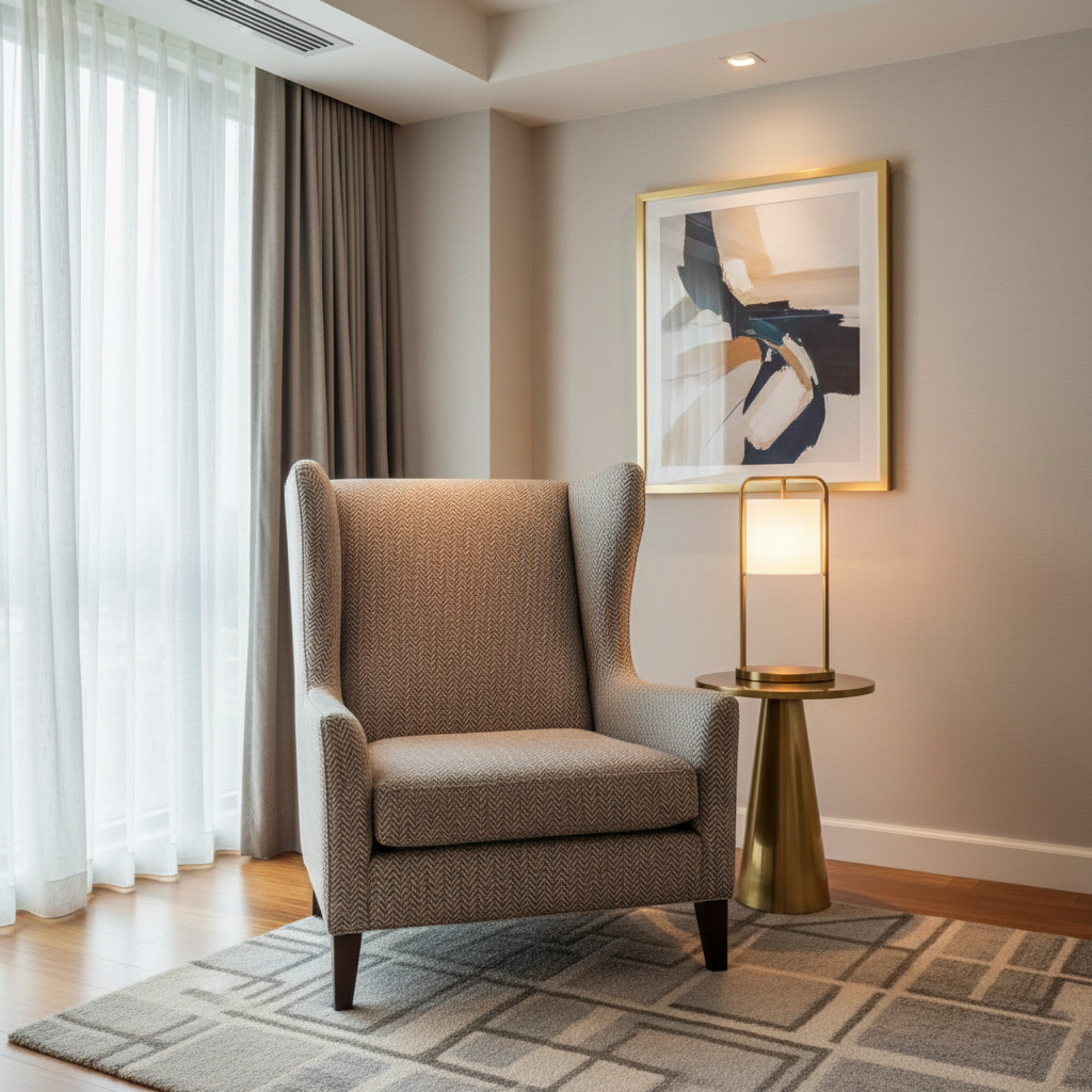 Steeple Reef - Chocolate Upholstered Chair | Architectural Fabrics