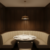 Brushed Linen Weave Natural Linen Upholstered Banquette | Architectural Fabrics
