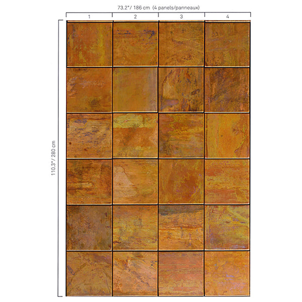 Casa Tea Vinyl Mural Width Extendable Wallcovering