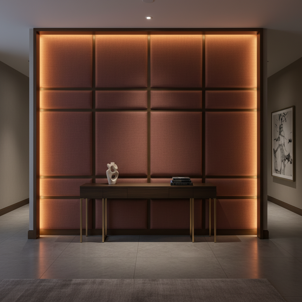 Linen Island - Lava Upholstered Wall Panel | Architectural Fabrics