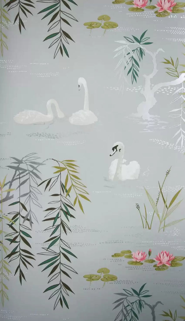 Swan Lake 01  Wallpaper | Nina Campbell Europe