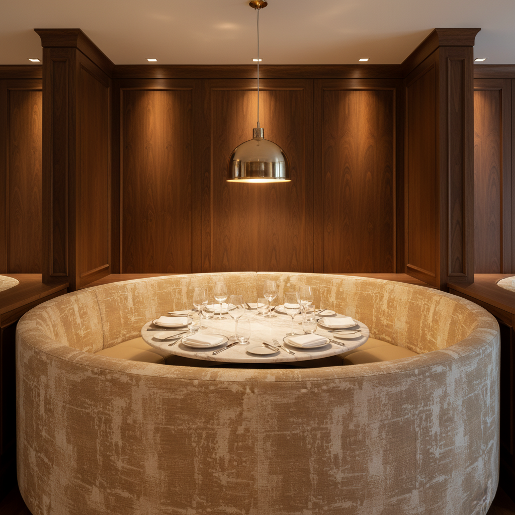 Turf Bay - Ivory Upholstered Banquette | Architectural Fabrics