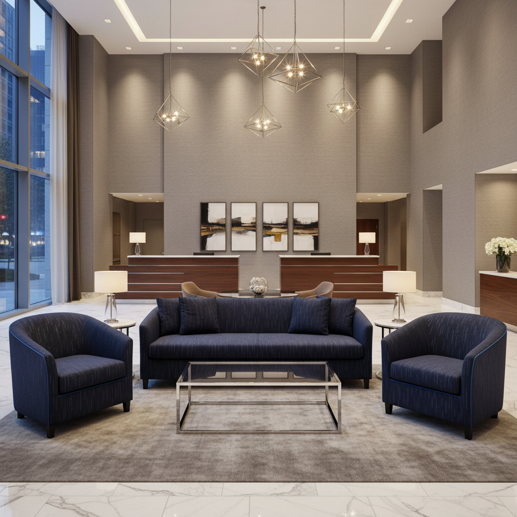 Stitchwork Bay - Indigo Upholstered Sofa | Architectural Fabrics