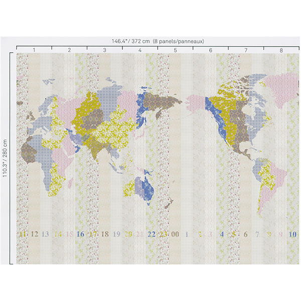 Casa Veronica Vinyl Mural Width Extendable Wallcovering
