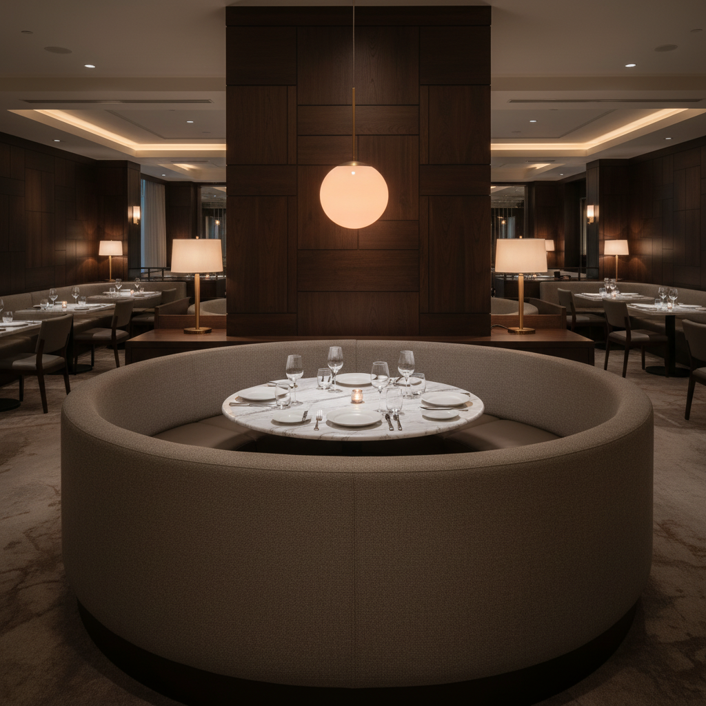 Kick Em Jenny - Mink Upholstered Banquette | Architectural Fabrics