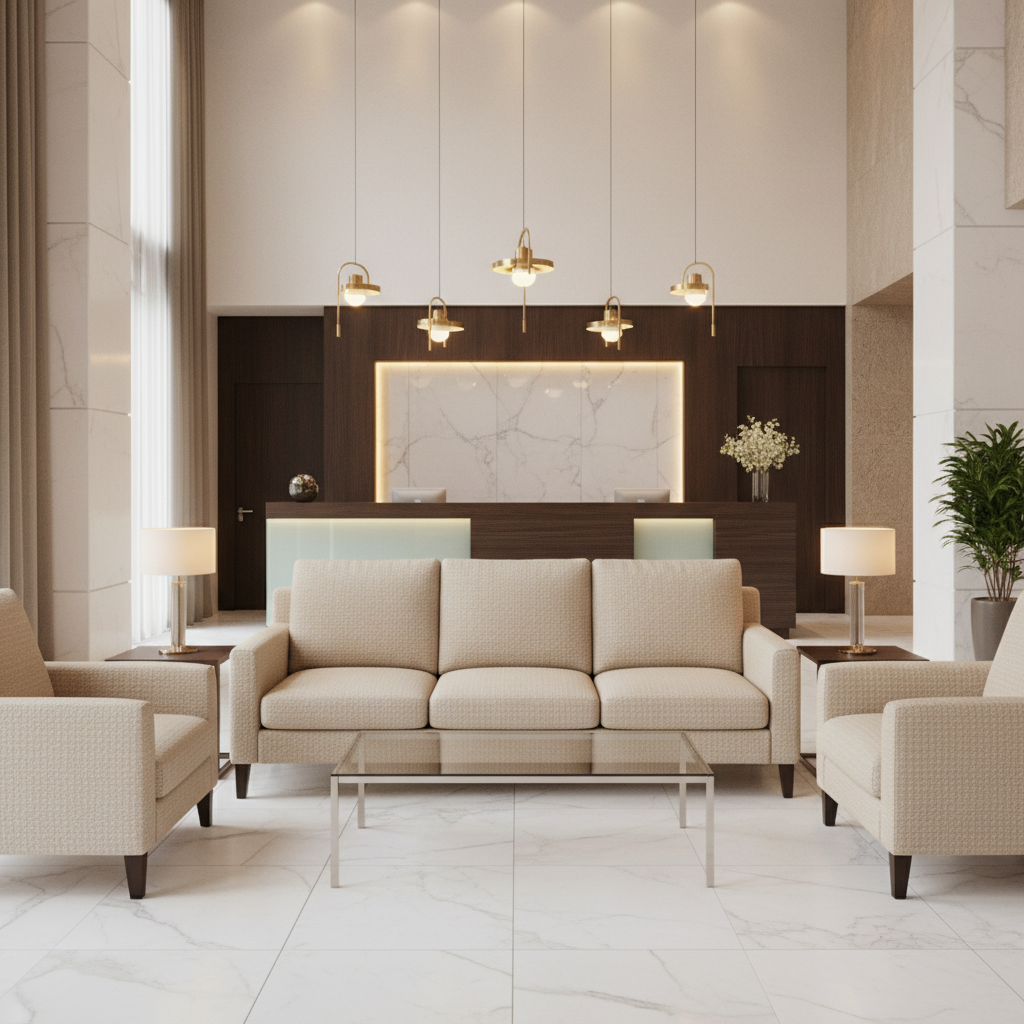 Manchioneel - Almond Upholstered Sofa | Architectural Fabrics