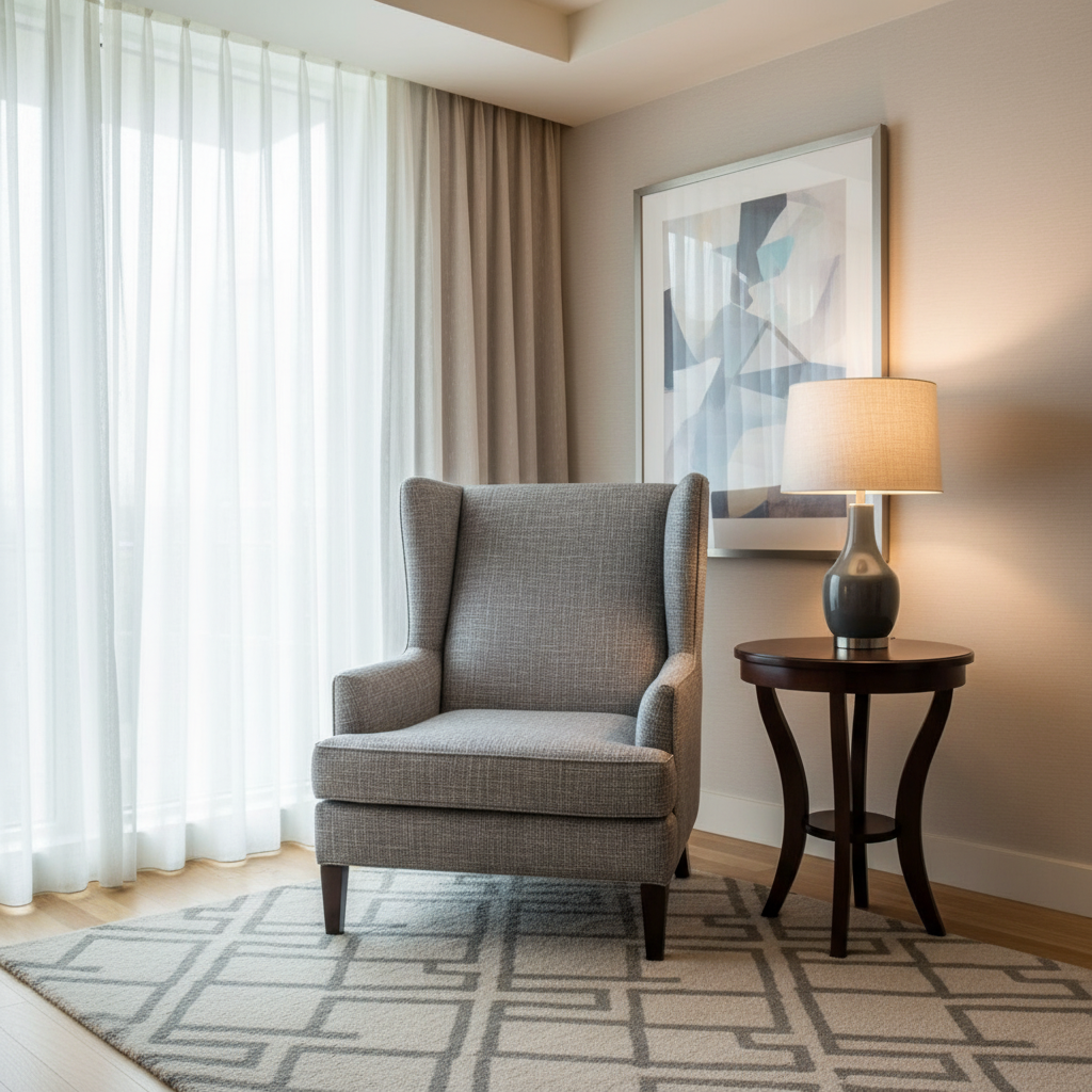 Tortola - Dusk Upholstered Chair | Architectural Fabrics