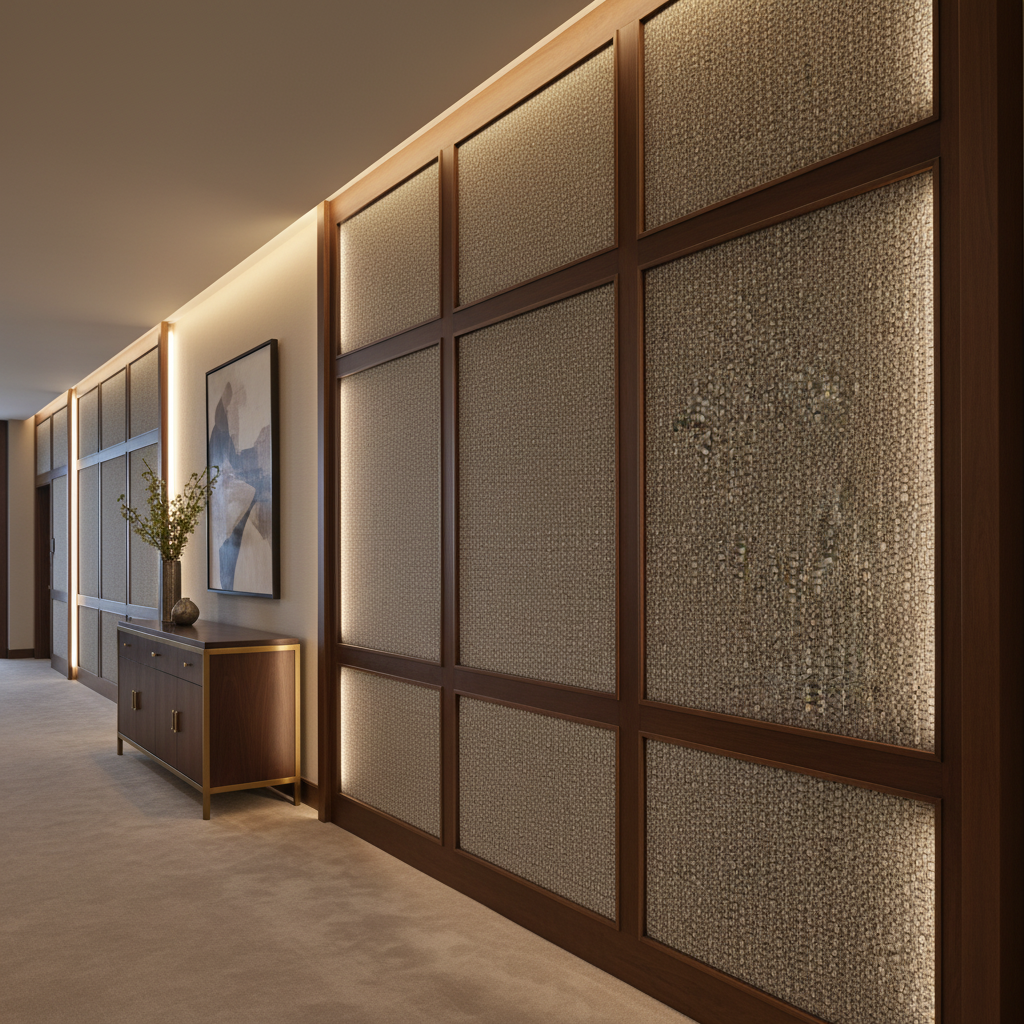 Turks Landing - Bark Upholstered Wall Panel | Architectural Fabrics
