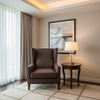 St. Eustatius - Mahogany Upholstered Chair | Architectural Fabrics