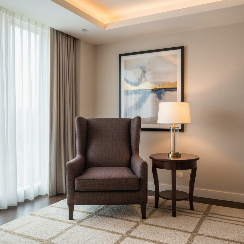 St. Eustatius - Mahogany Upholstered Chair | Architectural Fabrics