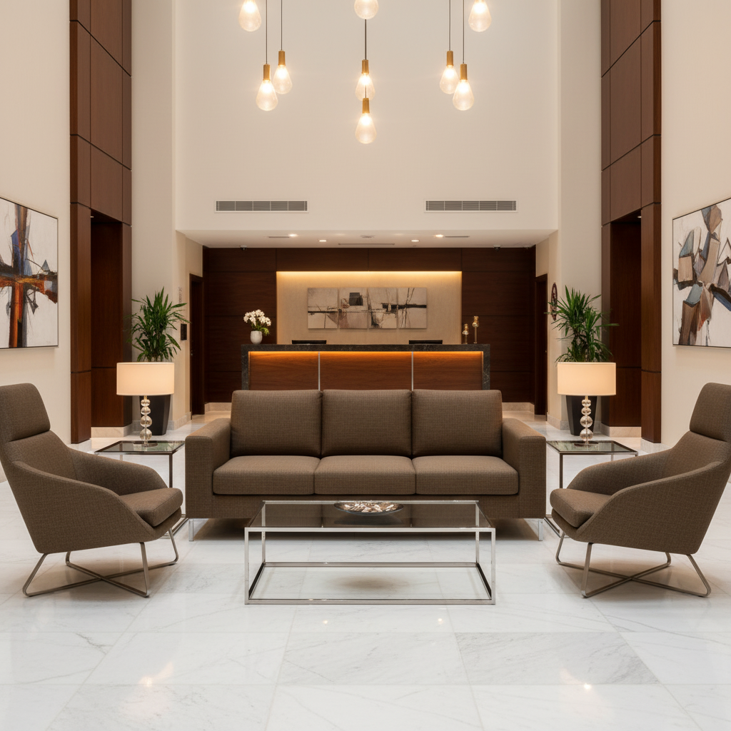 Triangle Reef - Mocha Upholstered Sofa | Architectural Fabrics