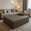 Alter - Alter Silicone Hybrid Upholstered Ottoman | Architectural Fabrics