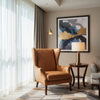 Smooth Pebble Grain Warm Cognac Upholstered Chair | Architectural Fabrics