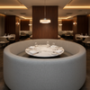 Amalfi - Silver Birch Indoor/Outdoor Vinyl Upholstered Banquette | Architectural Fabrics