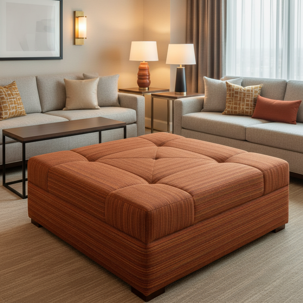 Montego - Zest Upholstered Ottoman | Architectural Fabrics