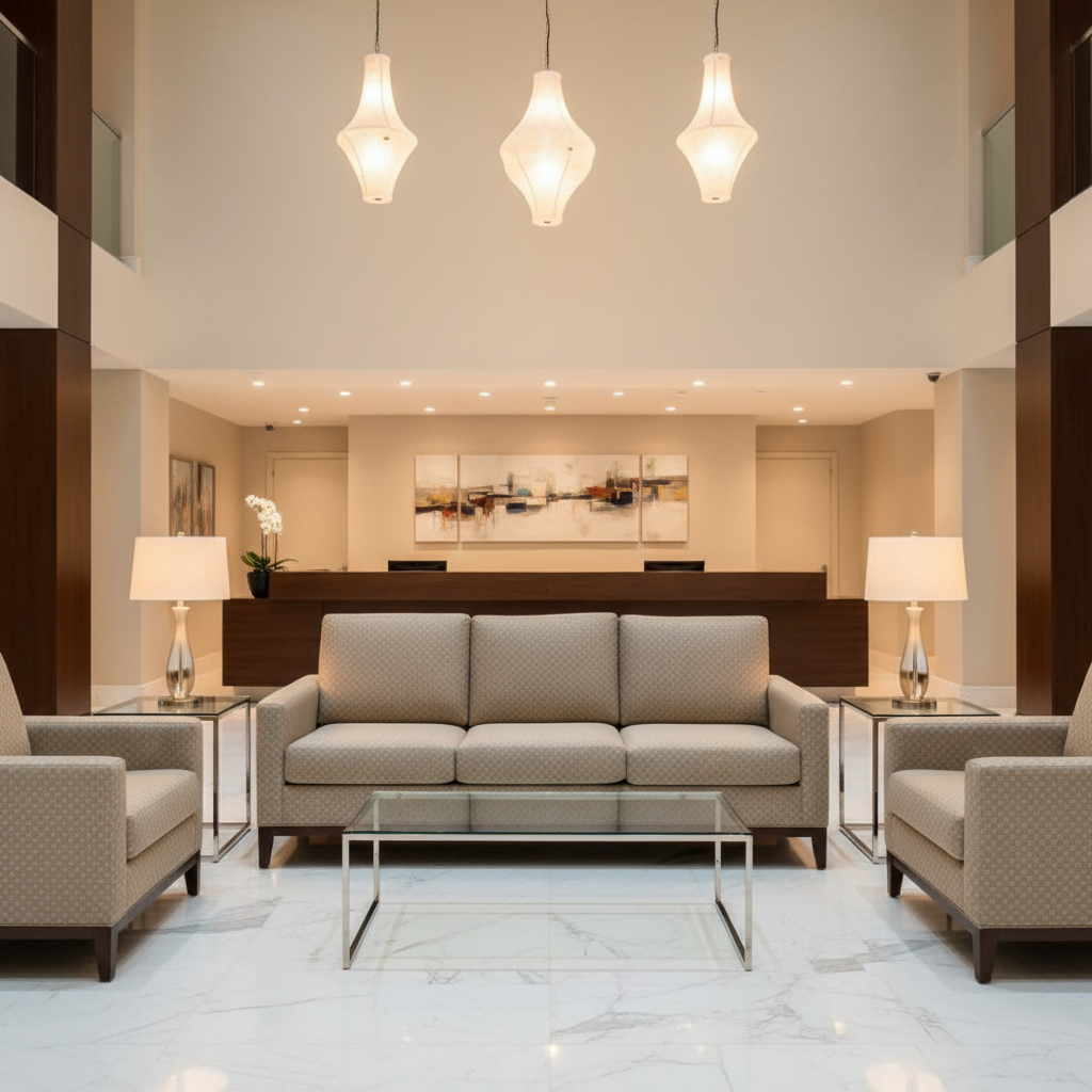 Steeple Reef - Sand Upholstered Sofa | Architectural Fabrics