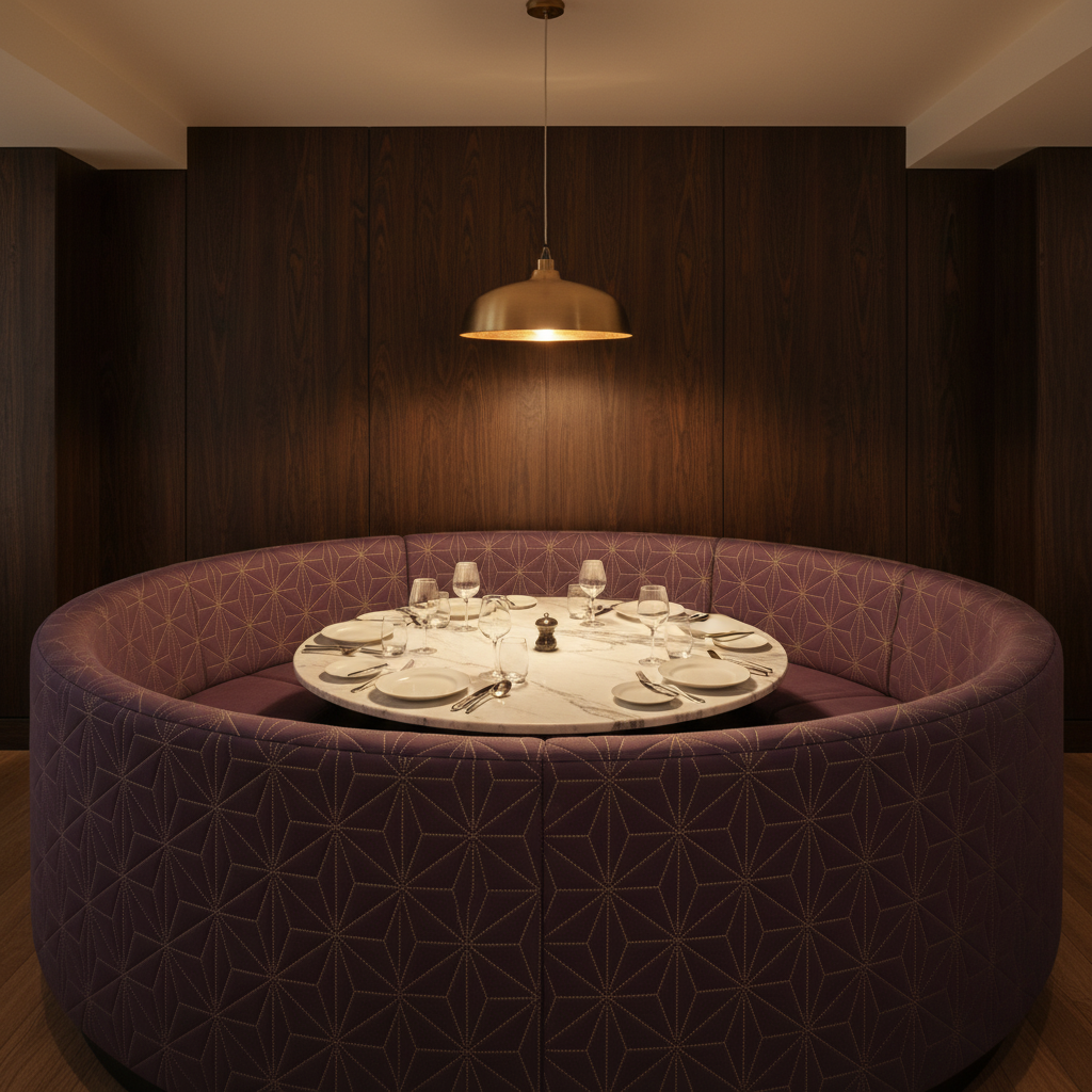 Axis - Axis Etched Polyurethane Upholstered Banquette | Architectural Fabrics