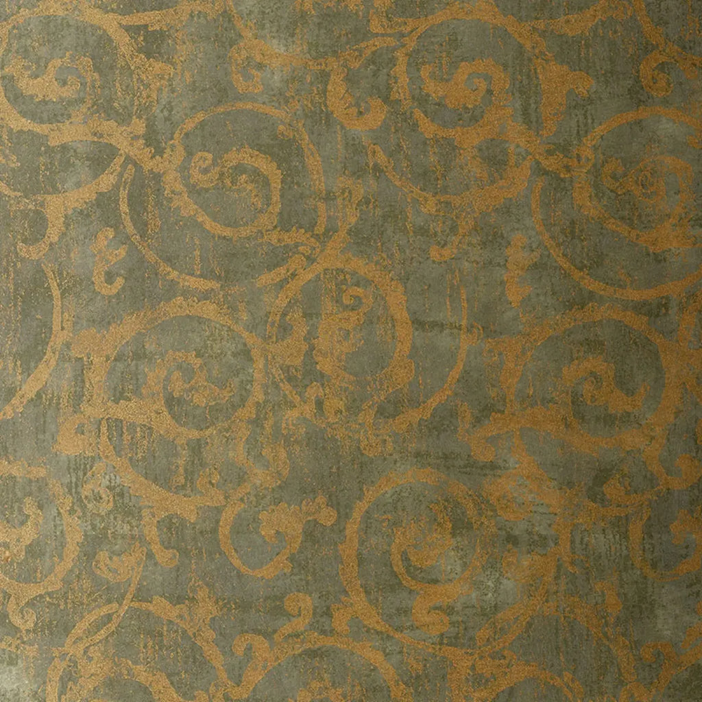 Bernini Scroll - Mist Wallpapers