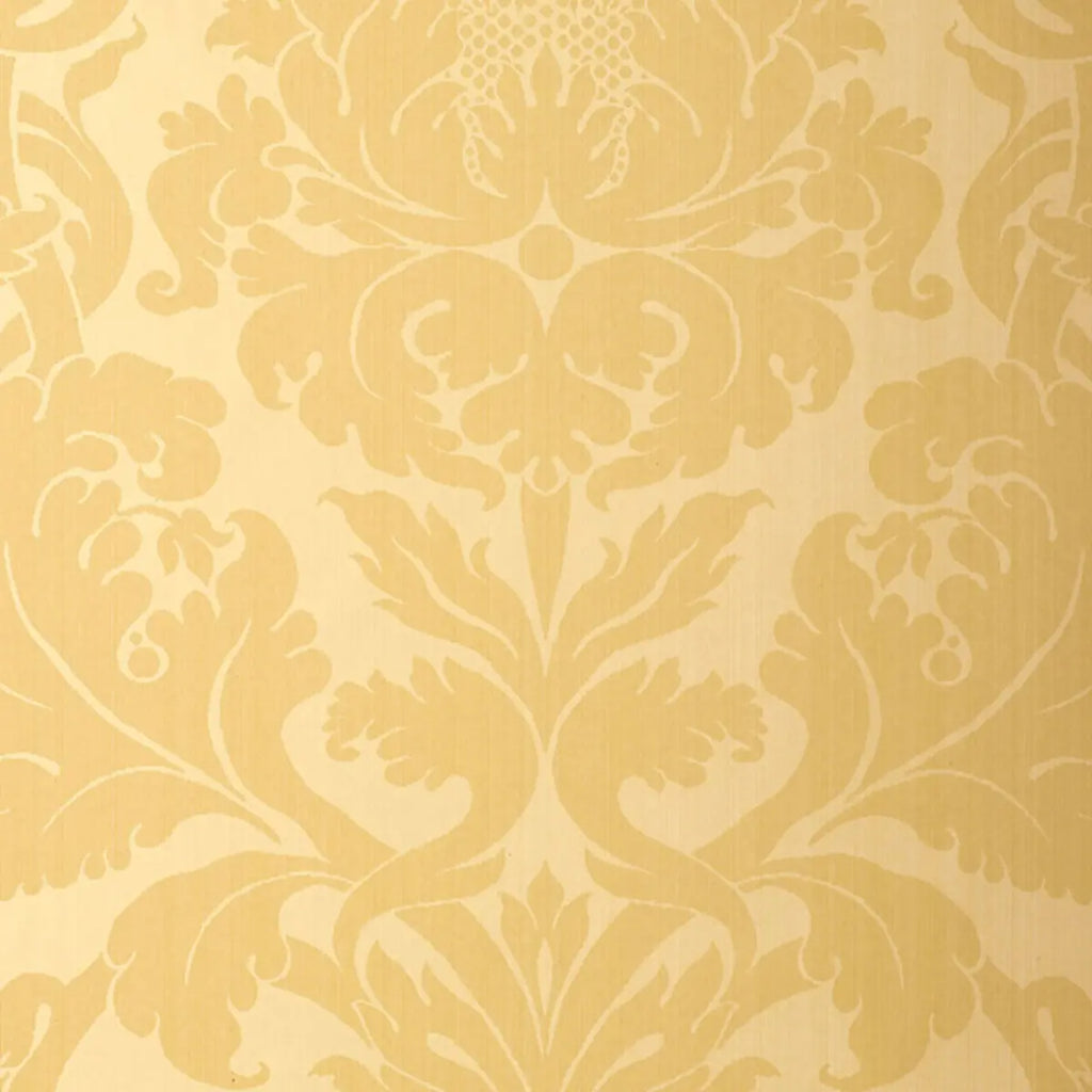 Fiorella Damask - Yellow Wallpapers