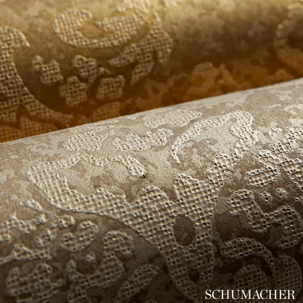 Damasco Metallico - Gold Leaf Wallpapers
