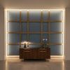 Smooth Solid Color Slate Blue Upholstered Wall Panel | Architectural Fabrics