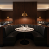 Vieques - Black Upholstered Banquette | Architectural Fabrics