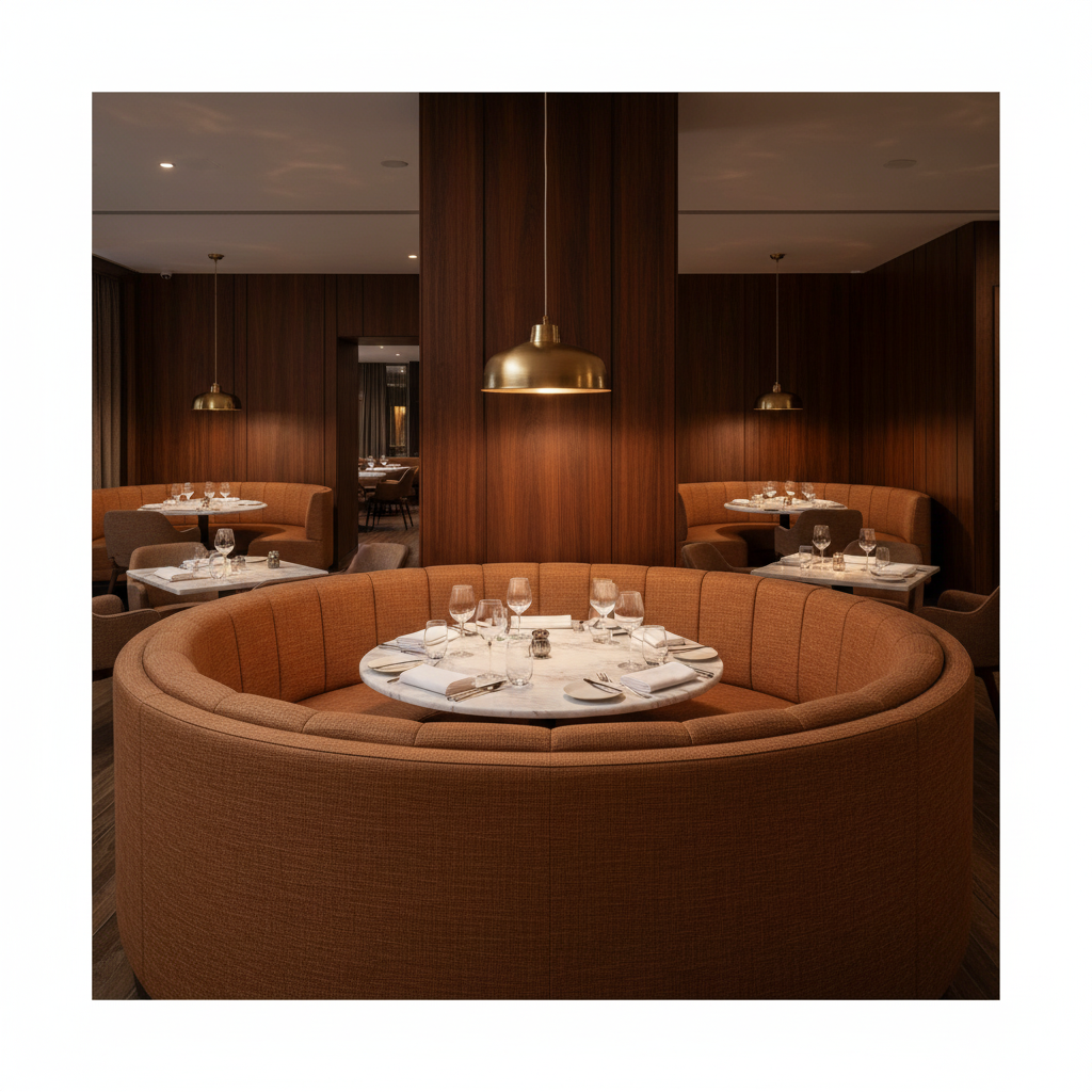 Triangle Reef - Maple Upholstered Banquette | Architectural Fabrics